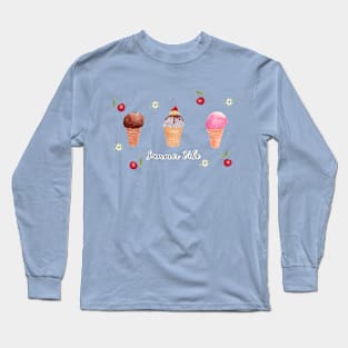 Summer Vibe, Cute design to color your Summer! Long Sleeve T-Shirt